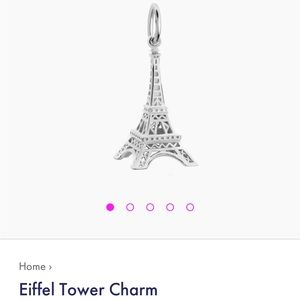 Jet Set Candy Eiffel Tower Charm, Sterling Silver